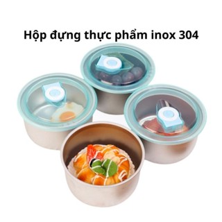 Thố lạnh inox 11.5 cm có nắp đựng thực phẩm an toàn cho sức khỏe