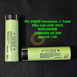 [P01] Pin sạc 18650 Panasonic NCR18650B Japan 3400mAh xã 20A nội trở < 23 lô Pana & Tesla hợp tác