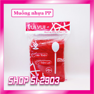 [Combo 500 cái] Muỗng nhựa màu 15 cm - Shop si 2903