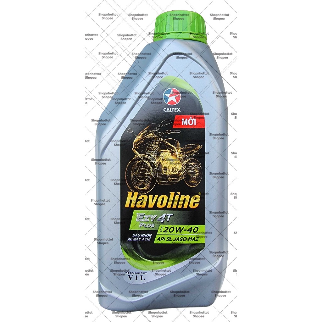 Dầu nhớt xe số, xe côn tay CALTEX HAVOLINE EZY 4T 20W40 1.000ml (1L)