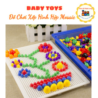  BỘ ĐỒ CHƠI XẾP HÌNH HẠT MOSAIC 296 CHI TIẾT CHO BÉ SÁNG TẠO 