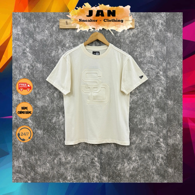 Áo Thun NEW ERA SD Kem Nổi Auth | Jan Shop