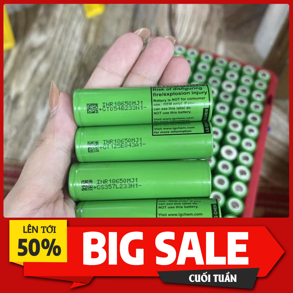 Pin 18650 LG MH1 Xanh dung lượng 3400mAh - 3.7V xả 20A [ Hàng Tháo Khối Chính Hãng]