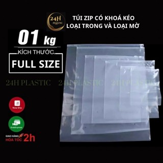 1 KG TÚI ZIP LỤA MỜ và TRONG. Túi zip có khoá kéo đựng quần áo mỹ phẩm giày dép, đồ đi sinh. Hàng loại 1, khoá chắc chắn