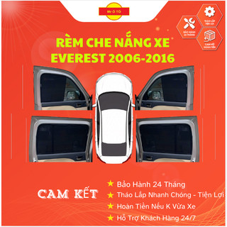 Rèm Che Nắng Loại 1 Chính Hãng Mr Ô Tô ,Thiết Kế Cho Xe Ford Everest 2007-2016  Bảo Hành 24 Tháng