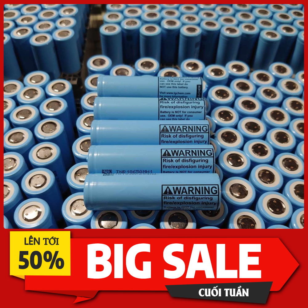 Cell pin LG MH1 18650 Dung lượng 3200mah - 3600mah Xả 10A bóc khối chính hãng