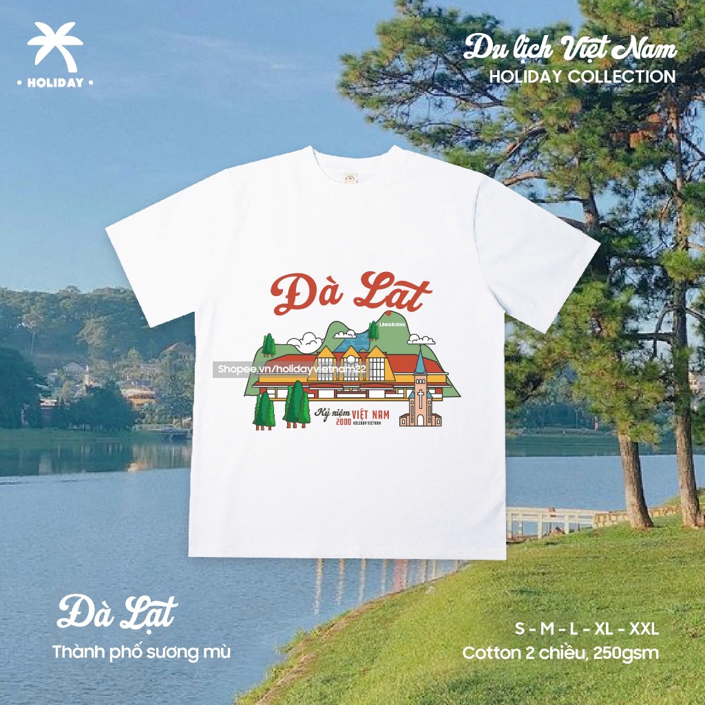 Áo thun Đà Lạt Du lịch Việt Nam 63 tỉnh thành áo thun nam nữ Holiday Vietnam