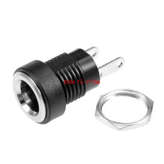 Jack DC cái Kích Thước 5.5mm x 2.1mm 12V 3A Kèm đai ốc vặn