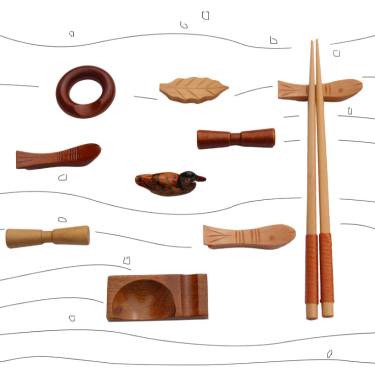 Miếng gỗ kê đũa bàn ăn nhiều mẫu