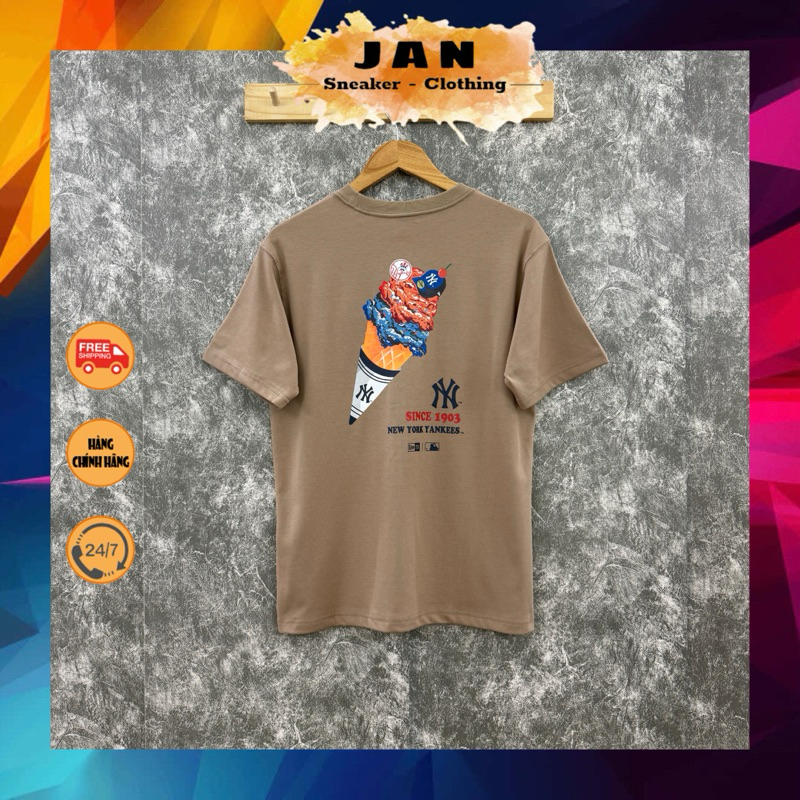 Áo Thun NEW ERA Cây Kem Khaki Auth | Jan Shop