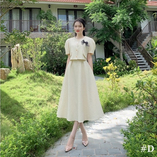Sét bàn cờ nhỏ Tiểu Thư Công Sở JARI-CLOTHES Đi Chơi Làm Dự Tiệc Chân Váy Dài Bo Chun Bigsize
