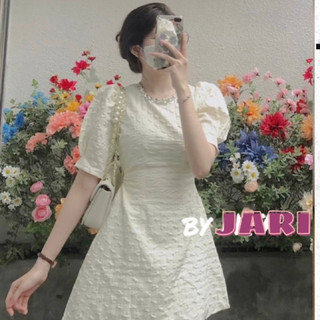 Đầm Gấm Xốp Khoét Eo Cổ Viền Ngọc JARI-CLOTHES Tiểu Thư Sang Chảnh Dự Tiệc