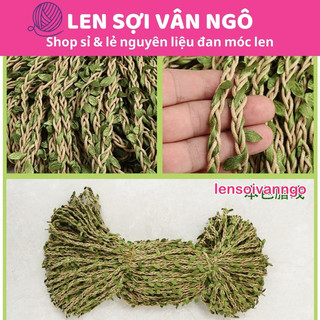Dây bố lá trang trí mũ