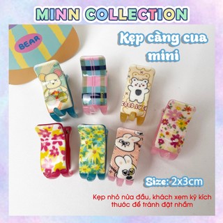 [Hỏa tốc] Kẹp tóc càng cua 3 răng, 5 răng nhí, kẹp nửa đầu honey hoạt hình dễ thương nhiều mẫu