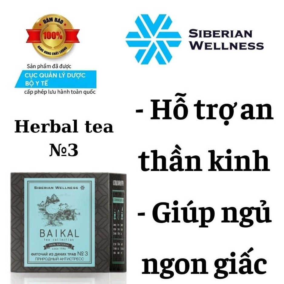[Trà Ngủ N3] Trà thảo mộc Siberian Baikal tea collection Herbal tea N3 - 30 túi
