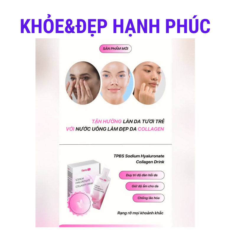 TPBVSK Sodium Hyaluronate Collagen Drink giúp làm đẹp da từ bên trong – 10 gói/hộp