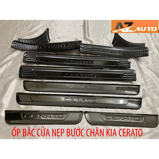 Ốp bậc cửa, Nẹp bước chân Kia Cerato 2019-2021 –  Titan (Hàng cao cấp) tặng keo trợ dính