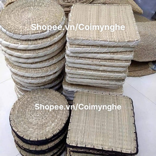 Đệm cói loại 1- Nêm cói  tròn ngồi bệt có mút D40, d45