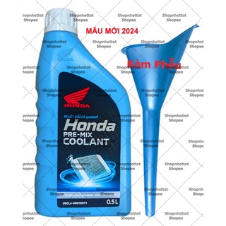 Nước làm mát động cơ xe máy Honda Coolant Pre Mix 500ml ( 0.5L ) ( Thailand) + Kèm phễu  - Shopnhottot