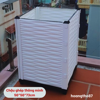 Chậu ghép trồng hoa trồng cây cảnh dài 50cm rộng 50cm cao 72cm hoangtho87