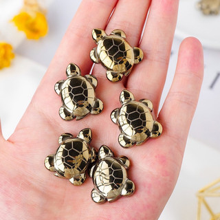 Đá vàng găm pyrite hình rùa 2,7cm thu hút tài Lộc , thịnh vượng