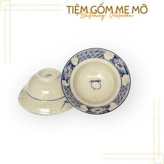 Tô Bát chiết yêu tô bún phở bát ăn chè vẽ tay thủ công hoạ tiết hoa chanh cổ gốm sứ Bát Tràng