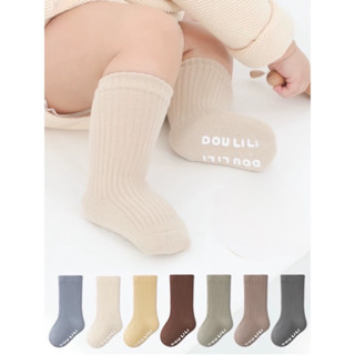 Sét 5 ĐÔI Tất GÂN TĂM CỔ CAO CÓ CHỐNG TRƯỢT CHO BÉ 0-3 Tuổi