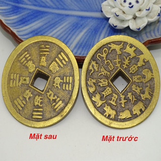 Đồng xu giải thái tuế - xu áp tuế bằng đồng 6cm