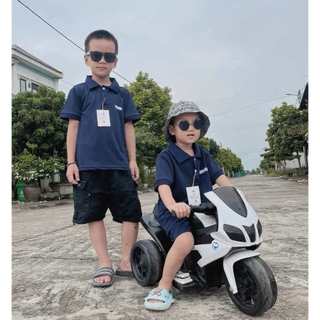 Áo thun Polo phối màu cho bé trai và bé gái siêu đẹp - size từ 10-35kg