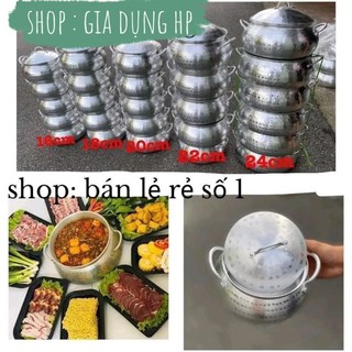 Nồi nấu mì cay ,nồi, niêu lẩu bằng nhôm kiểu dáng truyền thống dùng cho bếp gas, bếp cồn