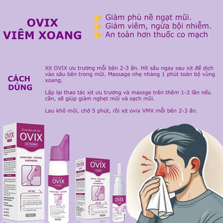 Xịt mũi ovix viêm mũi xoang hỗ trợ giảm viêm mũi xoang cấp và mạn tính