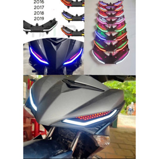 demi lưới tổ ong exciter 150 có viền led 1 màu zắc cắm như zin.