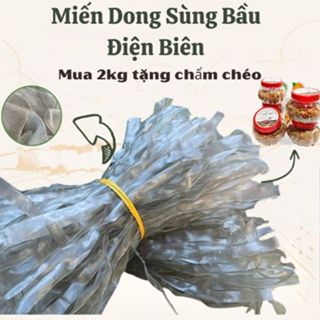 Combo 2kg miến dong sợi to, miến dong sùng bầu điện biên (tặng chẩm chéo)
