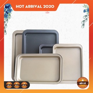Khay nướng bánh chống dính hình chữ nhật bằng thép không gỉ