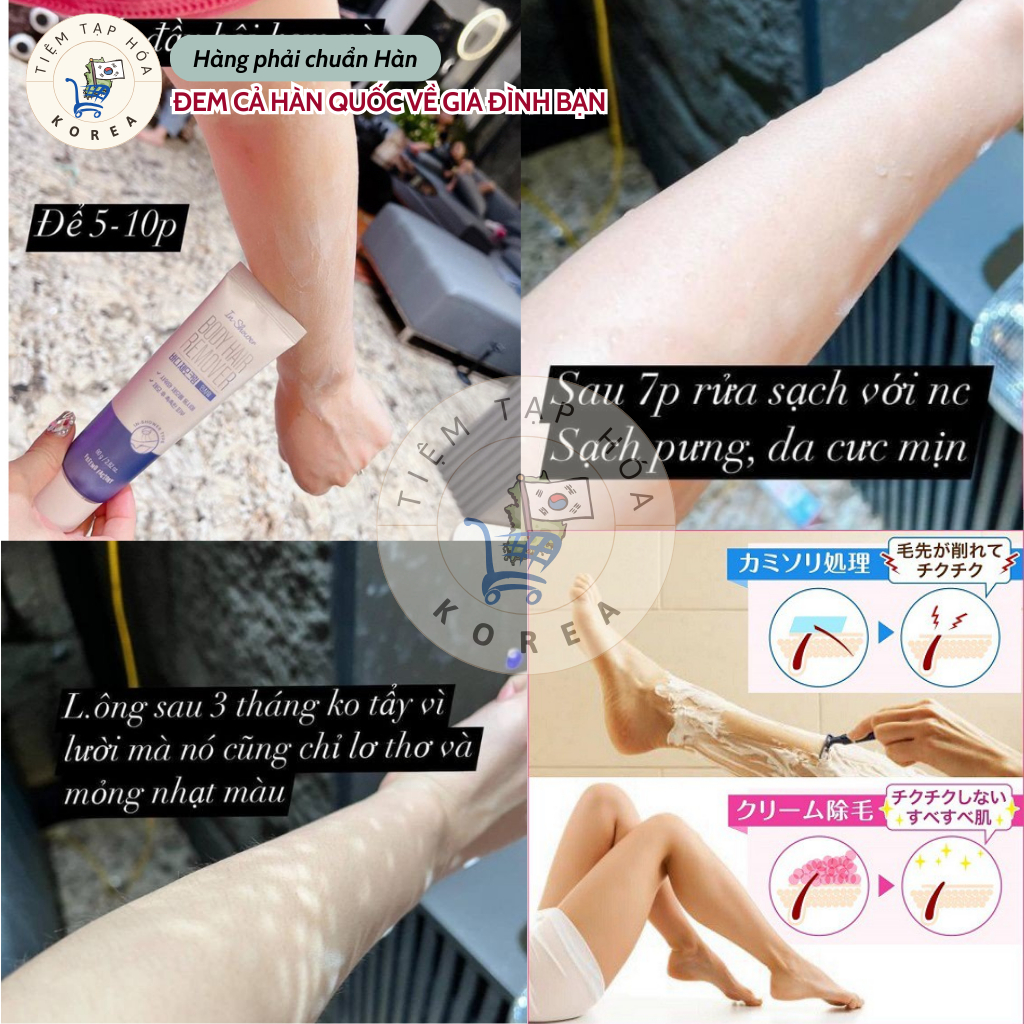 Kem tẩy lông wax lông toàn thân Freemo Factory in shower body hair remover 80g