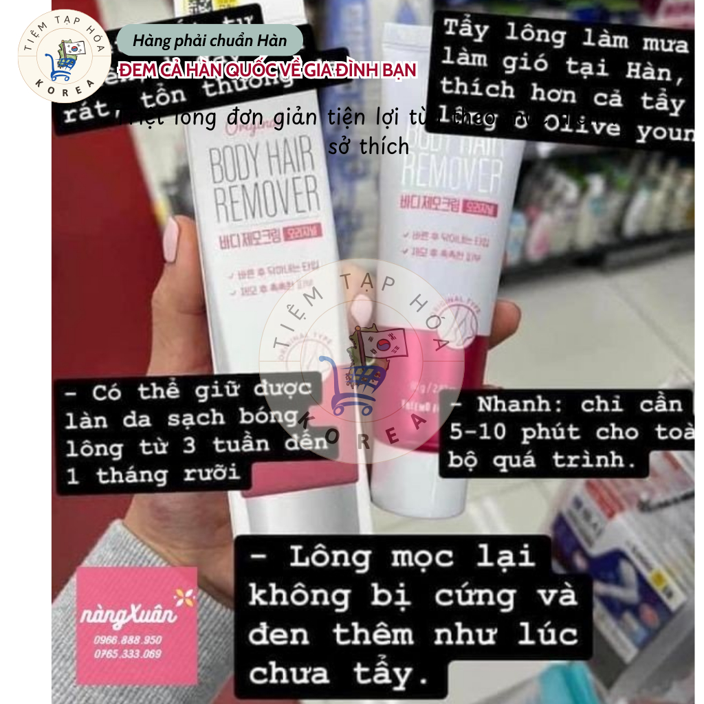 Kem tẩy lông wax lông toàn thân Freemo Factory in shower body hair remover 80g