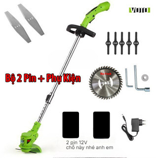 Máy cắt cỏ dùng pin voto 12v động cơ 775 mã ht902