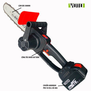Máy Cưa Xích Dùng Pin VOTO 12 INCH 300MM Chân Pin Makita Động Cơ Không Chổi Than