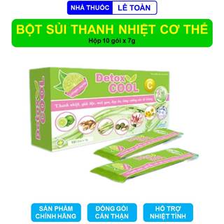 Bột sủi thanh nhiệt cơ thể Sakura Detox Cool hỗ trợ đẹp da mát gan hộp 10 gói