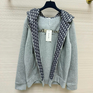 Áo Khoác Nỉ CHR Dio Phối Lót Dệt In 2 Mặt ❤ Áo Nỉ Khóa Kéo Dày Dặn Dáng Rộng Nam Nữ NA489