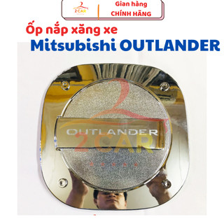 Ốp nắp bình xăng xe mitsubishi outlander 2016 2017 2018 2019 2020 2021 2022- 2023-2024 mạ crom cao cấp