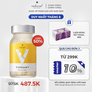 Viên uống trắng da, hạn chế sạm nám, đốm nâu Sakura Vibrant 150 viên