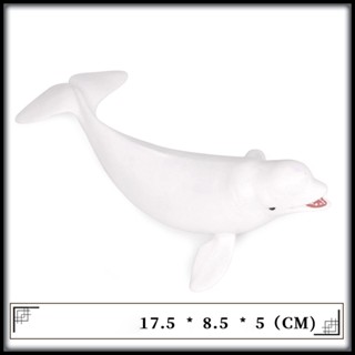Mô hình động vật con cá voi trắng cá heo trắng Beluga