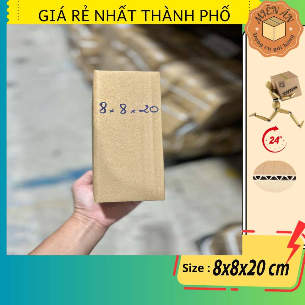 Combo 20 thùng G7 8x8x20 giấy carton gói hàng Everest