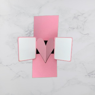 Heart Pop Up Card - Thiệp bật trái tim 2 ảnh, trang trí scrapbook, scrapbook ideas