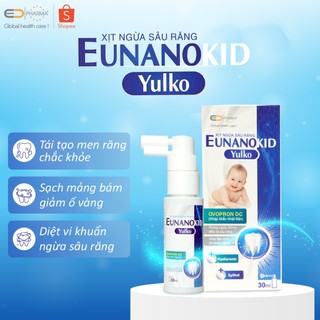 Xịt chống sâu răng cho bé từ 1 tuổi Eunanokid Yulko 30ml giảm hôi miệng, làm sạch răng cho bé, thơm miệng