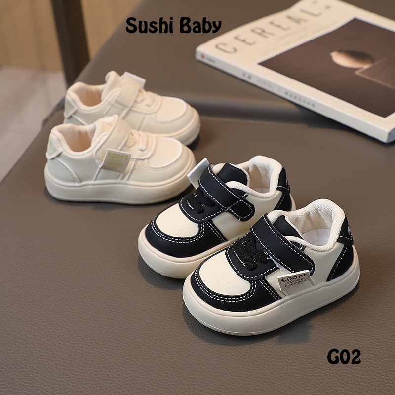 G02 - Giày Sneaker Quai Dán Tiện Lợi Cho Bé Trai Và Bé Gái - Sushi Baby