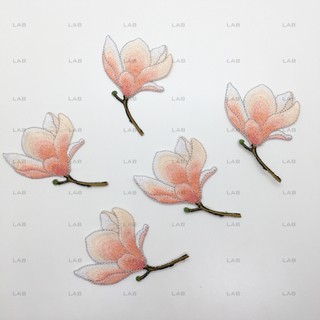 Hình thêu mộc lan trang trí (bông) #0205