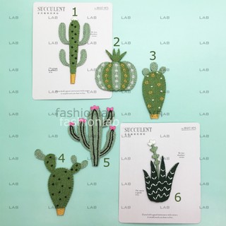 Hình thêu xương rồng keo ủi trang trí trang phục (1pc) #0205
