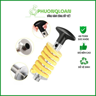 Dụng cụ gọt vỏ dứa, cắt, lấy lõi dứa bằng thép không gỉ thông minh